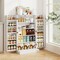 White MDF Pantry Cabinet with 5-Tier Storage and Adjustable Shelves